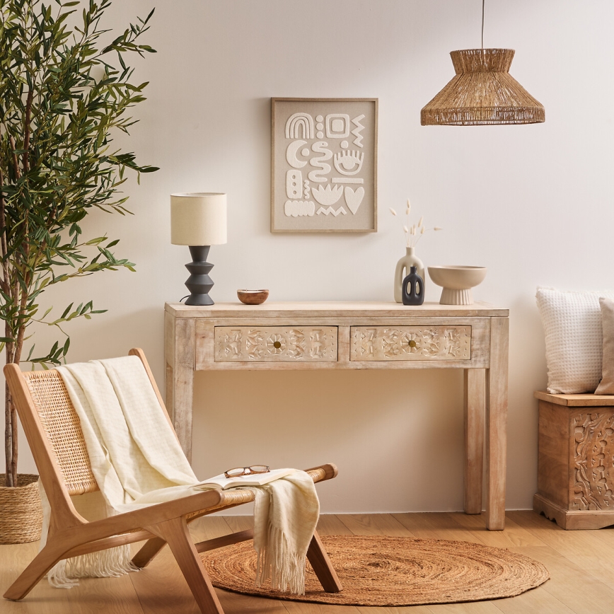 Atmosphera - Candeeiro suspenso ZELIA 1xE27/40W/230V juta