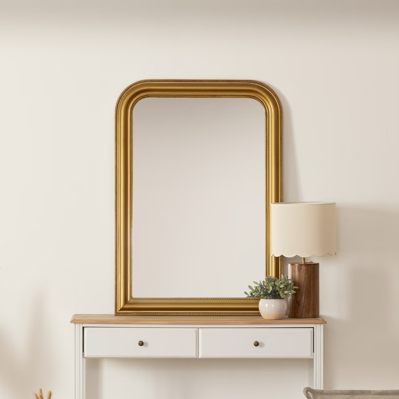 Atmosphera - Espelho de parede ADELE 104x74 cm pinho/dourado