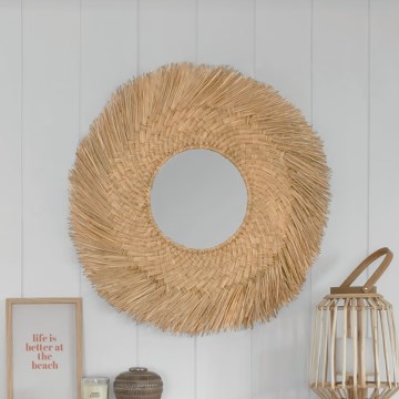 Atmosphera - Espelho de parede AEL diâmetro 80 cm cana