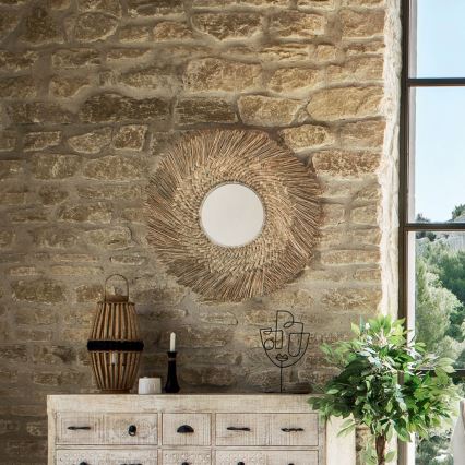 Atmosphera - Espelho de parede AEL diâmetro 80 cm cana