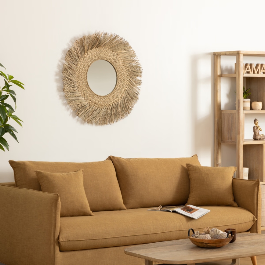 Atmosphera - Espelho de parede AEL diâmetro 80 cm cana