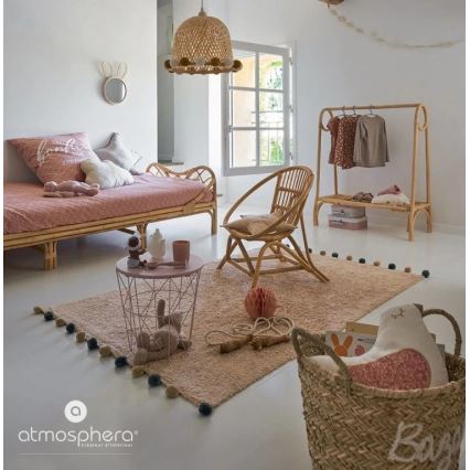 Atmosphera - Espelho de parede infantil RABBIT 37x24 cm bambu