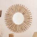 Atmosphera - Espelho de parede MANON diâmetro 88 cm abeto