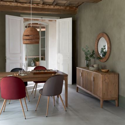 Atmosphera - Espelho de parede PAMELA diâmetro 83 cm abeto