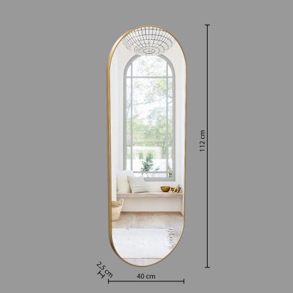 Atmosphera - Espelho de parede SELENA 112x40 cm dourado