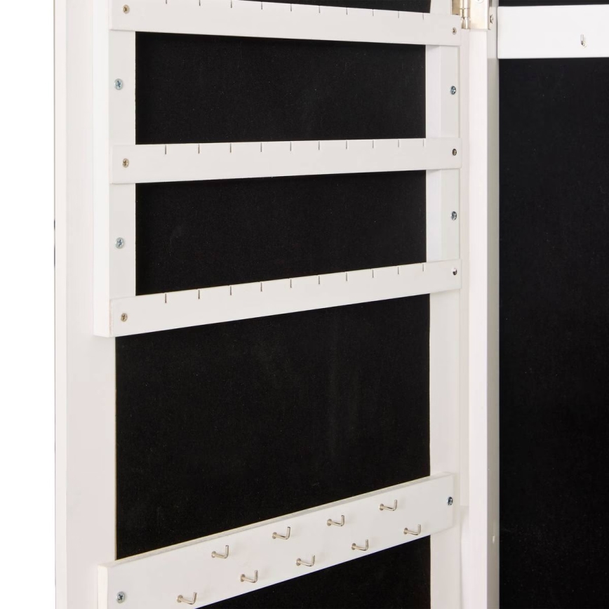 Atmosphera - Espelho de pé com porta-joias LEXY 158x38 cm branco