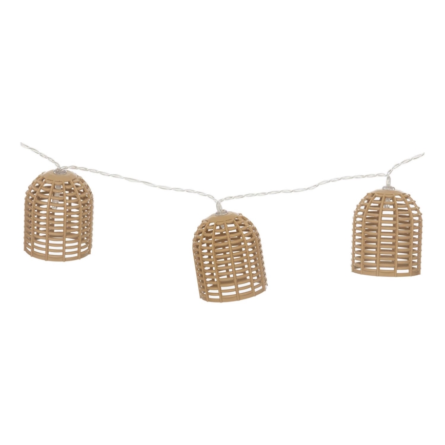 Atmosphera - Fio decorativo solar LED AIA 10xLED 3,35m IP44 branco quente 1500 mAh