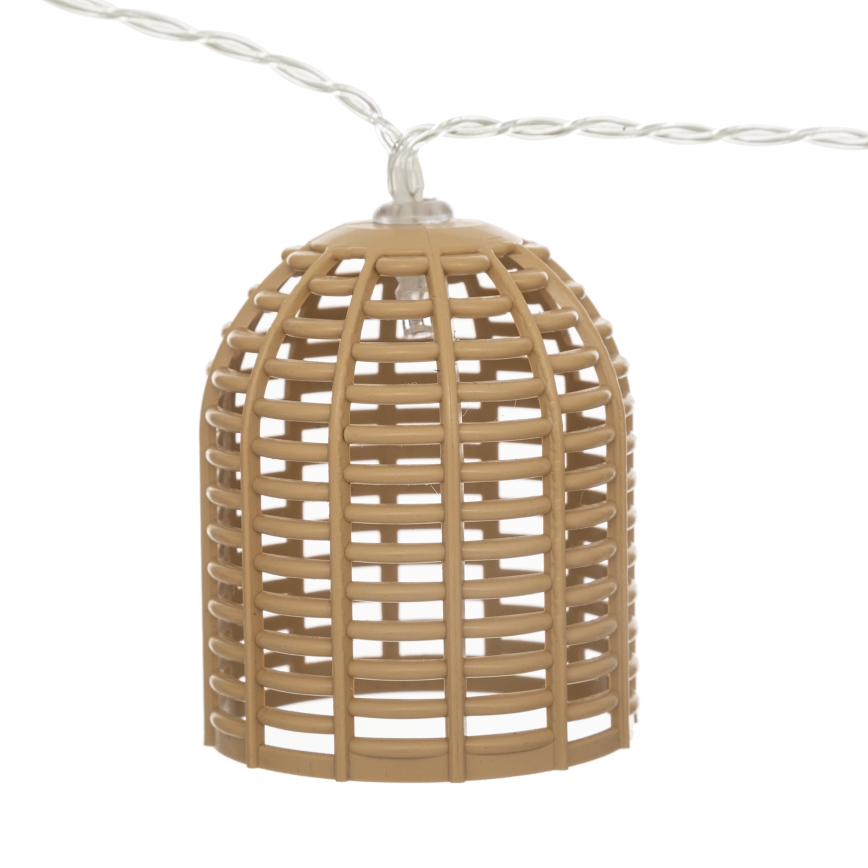 Atmosphera - Fio decorativo solar LED AIA 10xLED 3,35m IP44 branco quente 1500 mAh