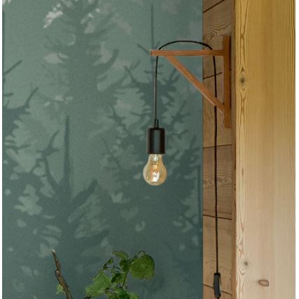 Atmosphera - Iluminação de parede WILD 1xE27/25W/230V pinho