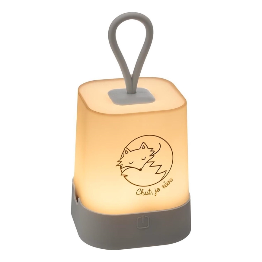 Atmosphera - Lâmpada noturna LED tátil recarregável para crianças RABBIT LED/3,7V 1200 mAh cinzento