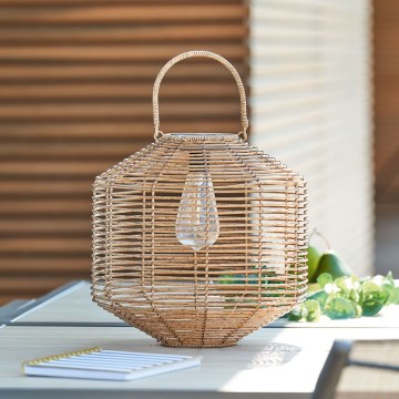 Atmosphera - Lâmpada Solar LED CUBA LED/1,2V 800 mAh IP44 rattan