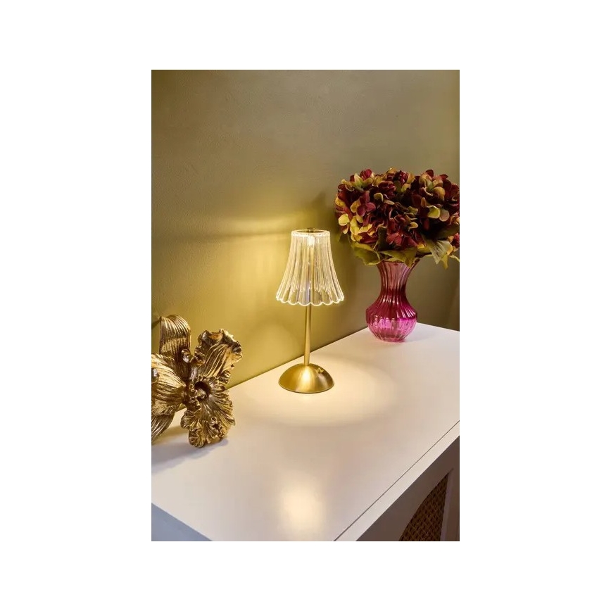 Atmosphera - Candeeiro de mesa LED recarregável ANETH, sensível ao toque e regulável em intensidade LED/3,7V 1800 mAh