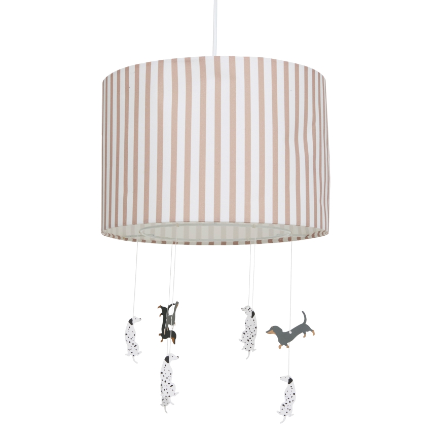 Atmosphera - Lustre infantil com cabo SCOTT 1xE27/40W/230V com cachorrinhos