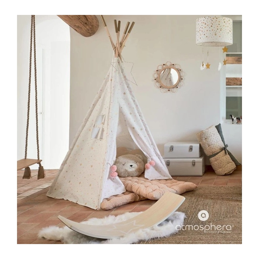 Atmosphera - Lustre infantil suspenso com cabo STARS 1xE27/40W/230V