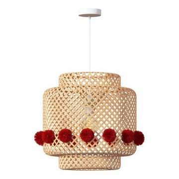 Atmosphera - Lustre suspenso com cabo LIBY 1xE27/25W/230V bambu