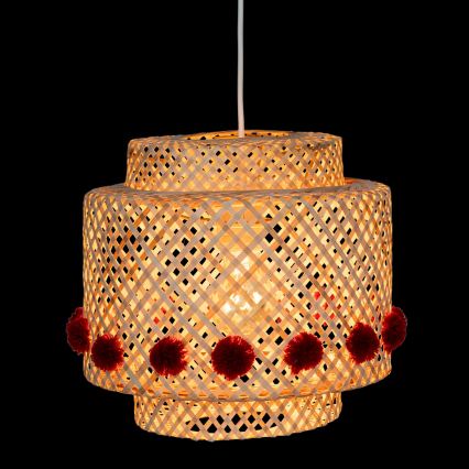 Atmosphera - Lustre suspenso com cabo LIBY 1xE27/25W/230V bambu