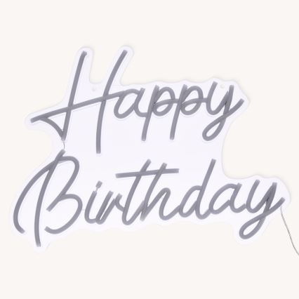 Atmosphera - Neon de parede LED FELIZ ANIVERSÁRIO LED/5V