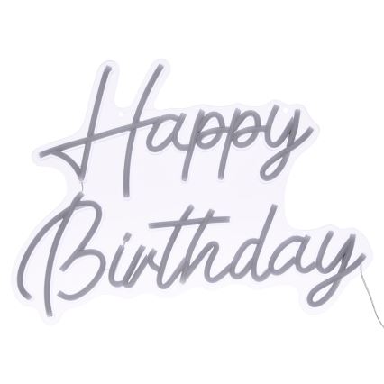 Atmosphera - Neon de parede LED FELIZ ANIVERSÁRIO LED/5V