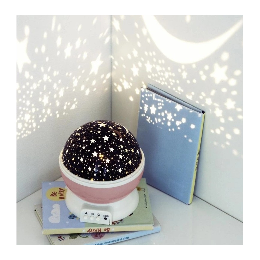 Atmosphera - Projetor LED infantil 3xAA rosa