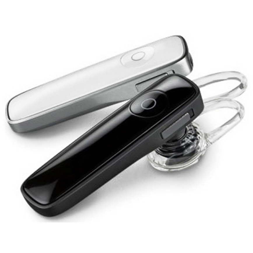 Auriculares mãos-livres com microfone branco