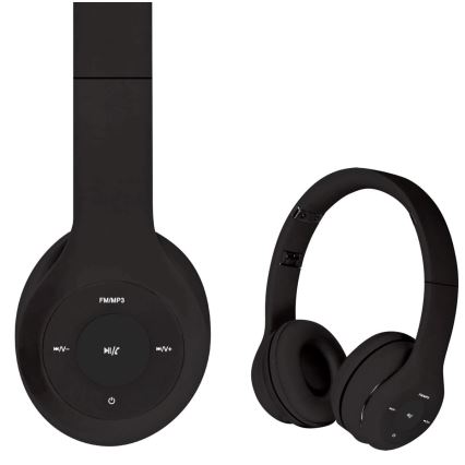 Auriculares sem fio com microfone 400 mAh preto