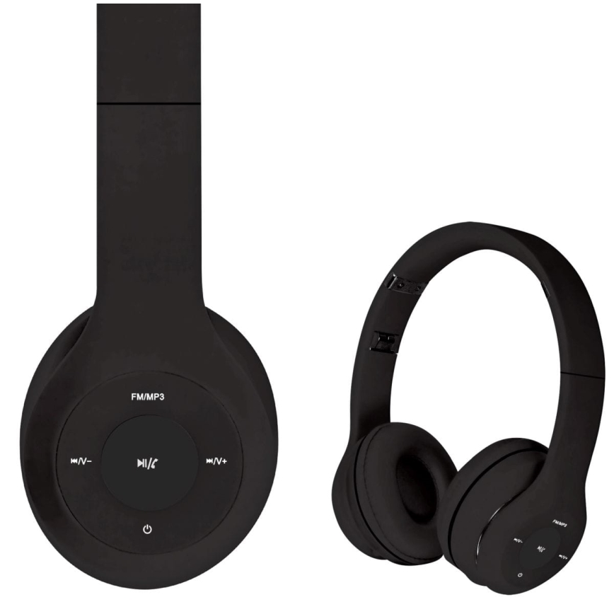 Auriculares sem fio com microfone 400 mAh preto