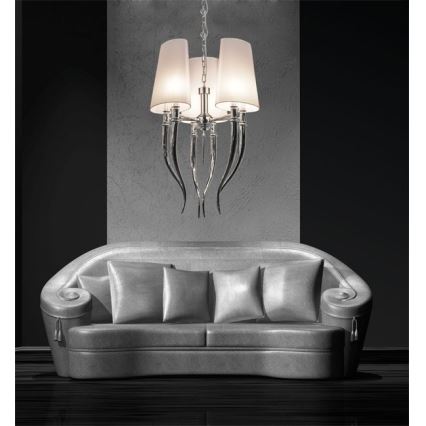 Azzardo AZ0028 - Candelabro suspenso DIABLO 6xE14/11W/230V branco