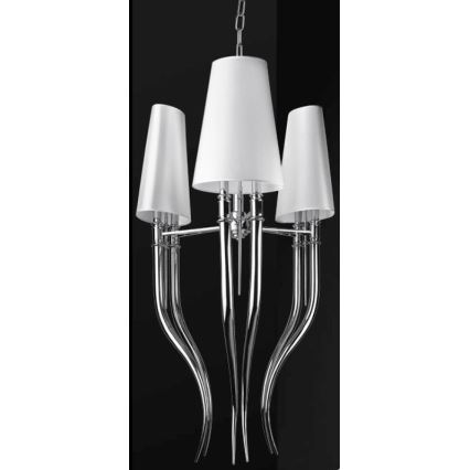 Azzardo AZ1232 - Candelabro suspenso DIABLO 6xE14/11W/230V branco