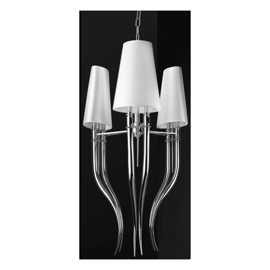 Azzardo AZ1232 - Candelabro suspenso DIABLO 6xE14/11W/230V branco