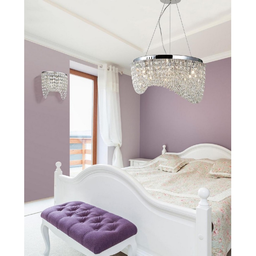 Azzardo AZ1284 - Candelabro de cristal num fio CARMEN 6xG9/40W/230V