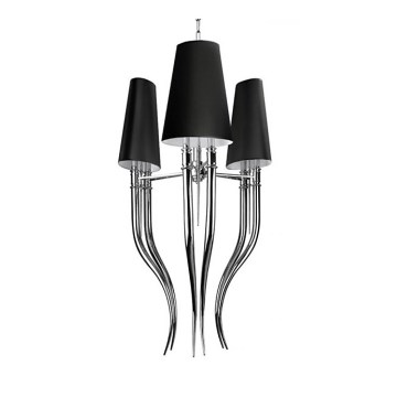 Azzardo AZ1344 - Candelabro suspenso DIABLO 6xE14/11W/230V preto