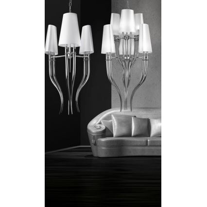Azzardo AZ1344 - Candelabro suspenso DIABLO 6xE14/11W/230V preto