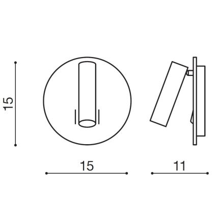 Azzardo AZ2424 - Foco de parede LED FARO LED/6W+LED/3W/230V