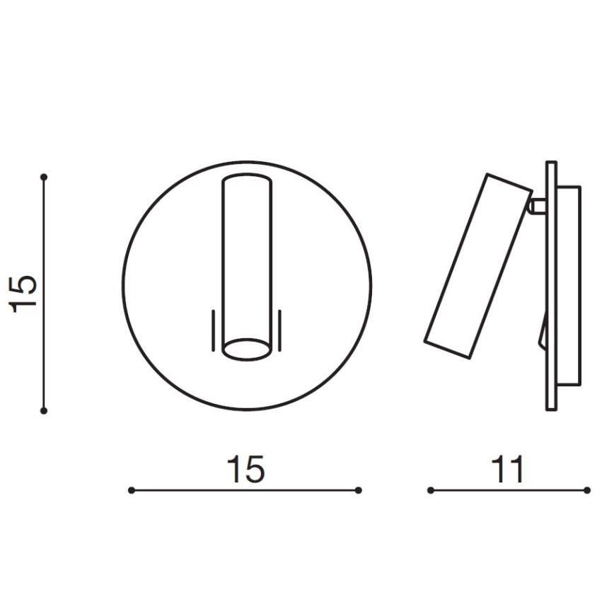 Azzardo AZ2424 - Foco de parede LED FARO LED/6W+LED/3W/230V