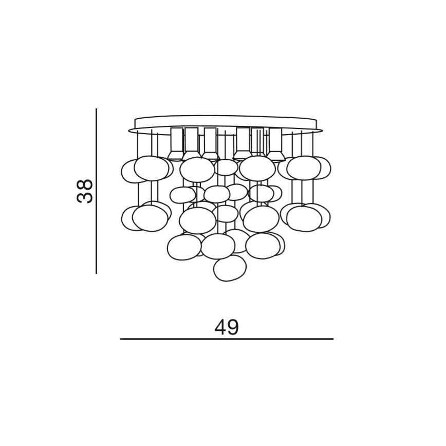 Azzardo AZ2572 - Luz de teto LUVIA 6xGU10/40W/230V