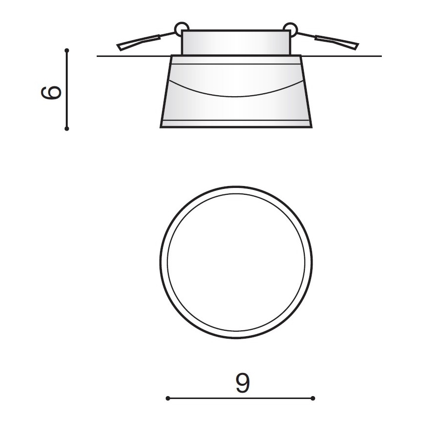 Azzardo AZ2772 - Foco de encastrar LED de casa de banho UNA LED/7W/230V IP44