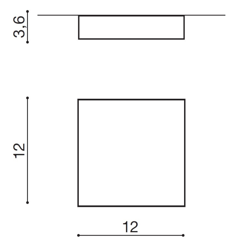 Azzardo AZ2781 - Luz de teto LED FALCO LED/12W/230V