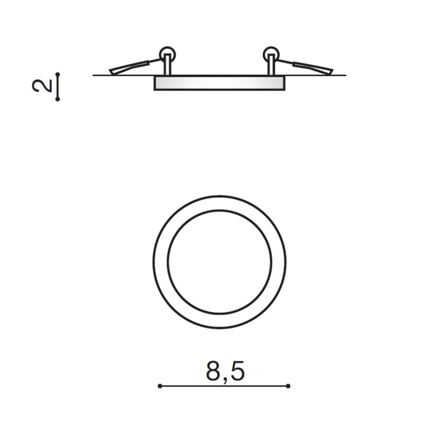Azzardo AZ2832 - Foco de encastrar LED de casa de banho SLIM 1xLED/6W/230V IP44