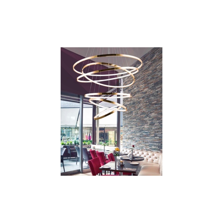 Azzardo AZ2921 - Candelabro num fio fosco LED WHEEL 6xLED/140W/230V