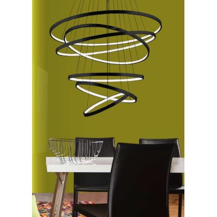 Azzardo AZ2923 - Candelabro num fio fosco LED WHEEL 6xLED/140W/230V