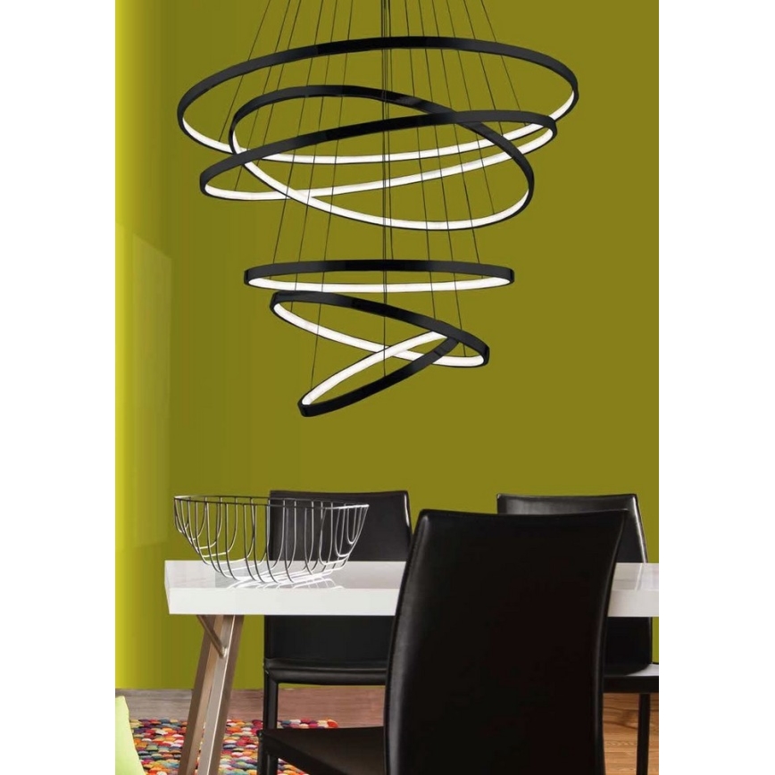 Azzardo AZ2923 - Candelabro num fio fosco LED WHEEL 6xLED/140W/230V