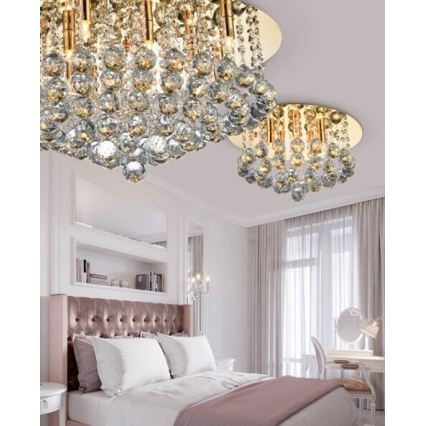 Azzardo AZ3084 - Luz de teto de cristal BOLLA 10xG9/40W/230V