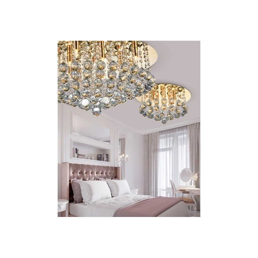 Azzardo AZ3084 - Luz de teto de cristal BOLLA 10xG9/40W/230V