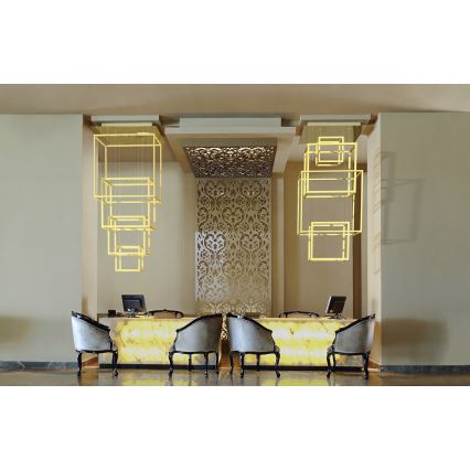 Azzardo AZ3139 - Candelabro suspenso LED com regulação OPERA LED/329W/230V preto