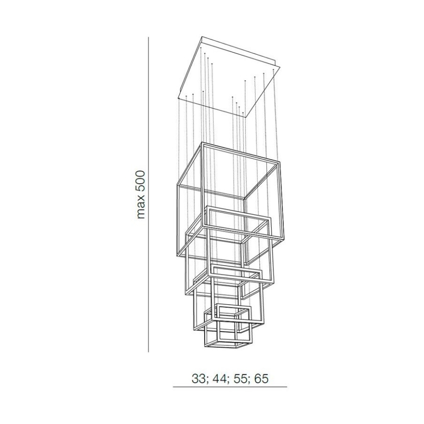 Azzardo AZ3140 - Candelabro suspenso LED com regulação OPERA LED/329W/230V dourado