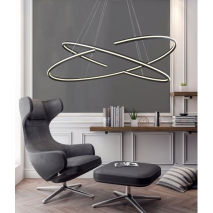 Azzardo AZ3356 - Candelabro suspenso LED com regulação ALESSIA LED/100W/230V