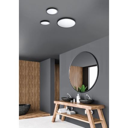 Azzardo AZ4235 - Iluminação de teto LED MALTA LED/12W/230V diâmetro 17 cm preta