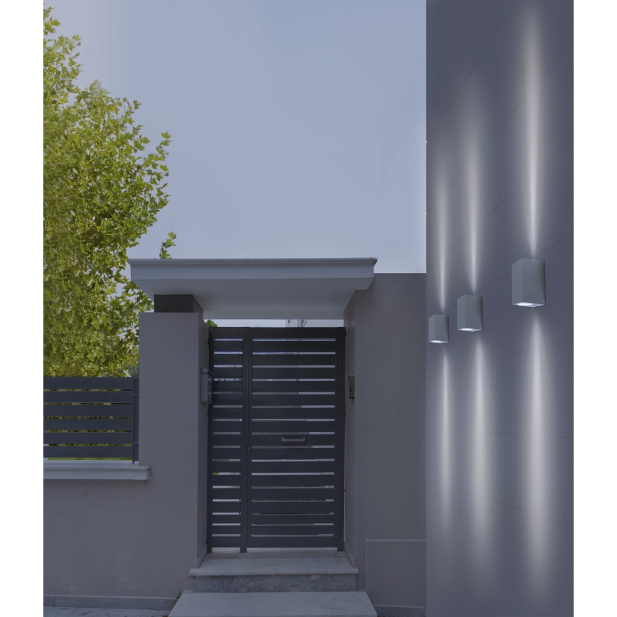 Azzardo AZ4267 - Iluminação de parede exterior RIMINI 1xGU10/35W/230V IP54 quadrada