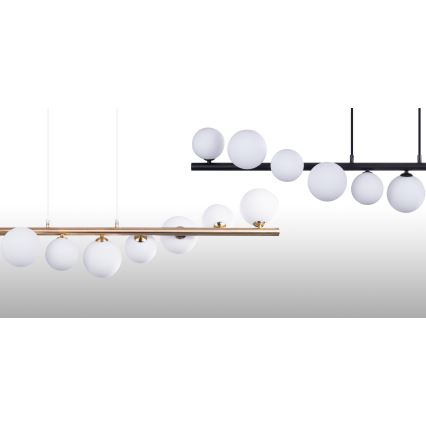 Azzardo AZ4406 - Candelabro suspenso SYBILLA 7xG9/25W/230V preto