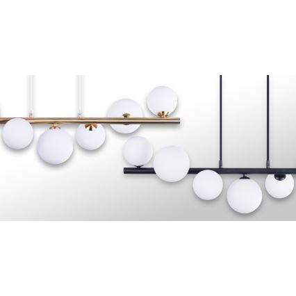 Azzardo AZ4406 - Candelabro suspenso SYBILLA 7xG9/25W/230V preto